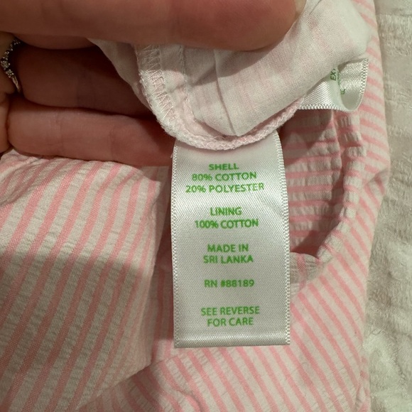 Lilly Pulitzer Faye skort Pink and White Striped ruffle hem - Picture 5 of 6